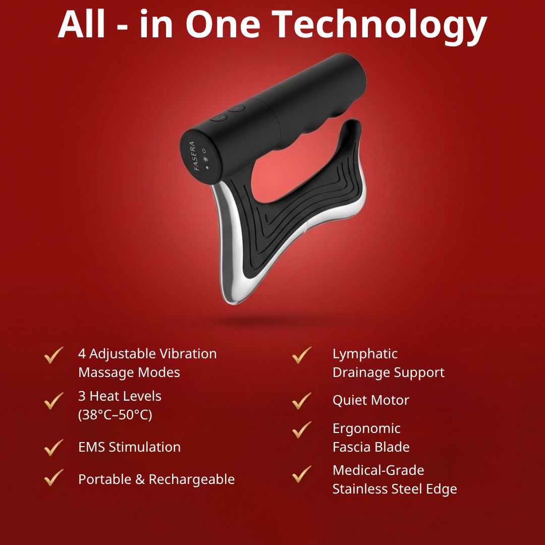 FASERA™ Muscle Recovery Tool — Scrape + Heat + EMS